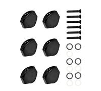 Toyvian 6pcs Black Guitar Tuner Handles String Locking Caps for Acoustic and Electric Folk Guitars Small Tuning Pegs Suitable for Tuning and String Replacement