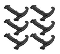 Toyvian 6Pcs Black Plastic T-Handle Replacement Grips for Trekking Poles and Walking Sticks, Sturdy Hiking Stick Handles Compatible with Hiking and Walking Canes, Professional Outdoor