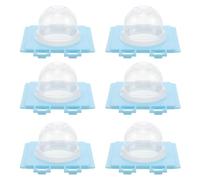 Toyvian 6pcs Blue Hamster Cage Modular Connector Tubes and Tunnels Kit with End Caps Pet Cage Tunnel Interface Connector for Small Animal Habitat Modification