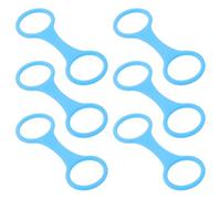 Toyvian 6pcs Blue Silicone Snorkel Tube Clips with Quick Release Retainer for Scuba Diving Mask Holder, Water Sports Snorkel Accessories, Sturdy Dive Strap Keepers for Swimming and Diving