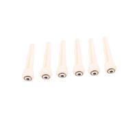 Toyvian 6pcs Bone Bridge with Brass Circle and Green Shell Dot for Acoustic Guitar Stable High-mid-low Frequency Sound Lightweight and Portable Tool for Easy Replacement