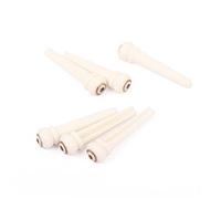 Toyvian 6pcs Bone Guitar Bridge Brass Circle and Green Shell Dot Acoustic Guitar Bridge Accessories Standard Fit for Folk