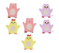 Toyvian 6pcs Boy Girl's Bath Ball and Bath Towel Animal Patterns Thicken Shower Glove for Back Rubbing for Home Shower and Nursery Decor