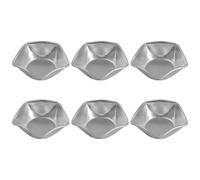 Toyvian 6pcs Cake Molds Dessert Baking Mold 2.75x2.75x0.98in Aluminium Alloy Star-Shaped Creative Heat Conductivity Easy Release for Making Pudding Cakes DIY
