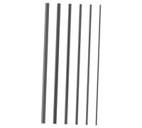 Toyvian 6Pcs Carbon Fiber Fishing Rod Repair Kit Solid Pole Connector for Broken Fishing Poles Durable Multi Joints for Fly Sea Carp Rods