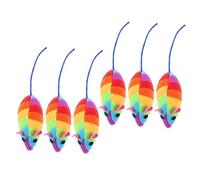 Toyvian 6pcs Catnip Mice Soft Plush Interactive for Indoor Cats Engaging Catnip Filled Mouse Design for Kittens and Active Play