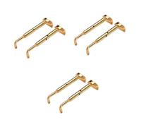 Toyvian 6pcs Chin Rest Screws Clamp Fiddle Parts Diy Brass Portable Violin Pats Fittings Chinrest Screw