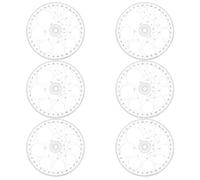 Toyvian 6pcs Circle Protractor Tool Plastic, Complete Round Protractor, Draw Radial Lines, Measure Angles, High Accuracy Scales, Reusable, for Architectural Design