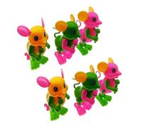 Toyvian 6Pcs Clockwork Microphone Mouse for Wind Up Playthings in Random Colors Encourages Crawling and Walking Safe Smooth Design for Educational Fun and Brain Development Random Color