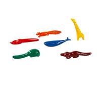 Toyvian 6Pcs Color Animal Crayon Educational Wax Pencils for Boy Girl Fun Painting Brushes in Various Shapes Safe Natural Material for Imagination Development and Art Classes