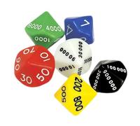 Toyvian 6pcs Colour Dice Plastic Board Game Dice Set Mini Portable Game Props for Role-playing Party and Home Use Lightweight and Practical Random Color
