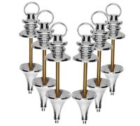 Toyvian 6pcs Copper Healing Pendulum for Divination Scrying and Chakra Balance Spiritual Necklace and Display Captivating Glow for Meditation and Giving