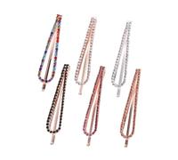 Toyvian 6pcs Crystal Hair Barrettes for Women and Elegant Temperament Hair Clips with Grip Sparkly Rhinestone U-shaped Pins in White Purple Colorful Silver and Colors