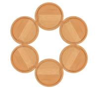 Toyvian 6pcs DIY Mosaic Craft Coasters round Bamboo Coasters 4.7inch Unique round Bamboo Design Rustic Charm Easy Mosaic Sticking Plant Protection Kindergarten Table Decor