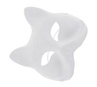 Toyvian 6Pcs DIY Unfinished Fox Masks Blank White Paper Mask for Hand Painting for Masquerade Halloween Parties Creative Arts and Crafts Activities