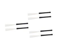 Toyvian 6pcs Drum Brush Set Nylon Brush Drum Sticks for Jazz Snare Percussion Instrument Accessories