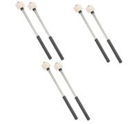 Toyvian 6pcs Drumstick Felt Drum Mallets Musical Instrument Accessories Rhythm Sticks for Drumming