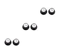 Toyvian 6pcs Electric Bass Guitar Volume Knob Tone Control Knobs Cap Aluminum Guitar Parts Replacement