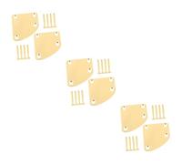 Toyvian 6pcs Electric Guitar Neck Plate Bass Guitar Joint Plate for Enhanced Strength Easy Installation Lightweight Design Gold Finish