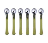 Toyvian 6pcs Eye Cream Bars and Applicator Massaging Rods Set for Dark Circles Reduction and Puffiness Relief, Green Skin Care Massage Sticks for Eye Area Care and Relaxation at Home