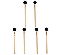 Toyvian 6pcs Felt Drum Sticks Percussion Accessory for Stage Performance Musician Drummer Supplies for Percussion Drums and Rhythmic Playing