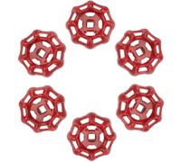 Toyvian 6pcs Flat Bottom Replacement Gate Valve Hand Wheel Handle