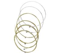 Toyvian 6pcs Folk Guitar Strings Pack Replacement Strings for Acoustic Guitars High Durability Fast Tuning Rich Full Resonance for Performers and Musicians