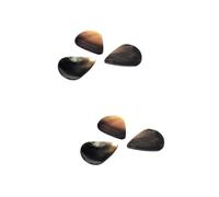 Toyvian 6pcs Genuine Shell Tones Guitar Picks Plectrums for Electric Guitar Ukulele