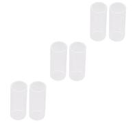 Toyvian 6pcs Glass Guitar Slide for Standard Tuning for Finger Slider Playing and Bottleneck Techniques