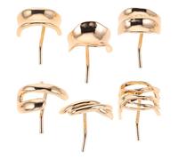 Toyvian 6pcs Gold Metal Hair Ponytail Holders for Women Alloy Retro Hair Clips with Stable Comfortable Fit for Daily Elegant Ponytail Styles