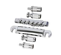 Toyvian 6pcs Guitar Bridge and Tailpiece Set String Locking Bridge for Electric Guitar Metal Roller Saddle