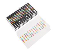 Toyvian 6pcs Guitar Fretboard Stickers Creative Note Decals for Beginner Finger Guide Fret Guide Labels for Practice for Learning Guitar at Home Studio Random Color