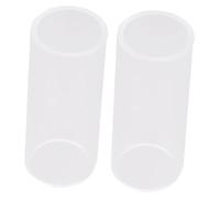 Toyvian 6pcs Guitar Slide Glass Bottleneck Standard for Guitar Playing for Beginners and Professional Musicians