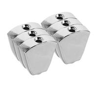 Toyvian 6pcs Guitar Tuning Knobs Machine Head Replacement Buttons Metal Sleek Polished Silver Hand Twist Mechanism Easy Adjustment for Acoustic and Electric Guitar Practice