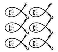 Toyvian 6pcs Kayak Elastic Cord Tie-Down Kit 14.7 (37.5cm) Hooks and Screws, Adjustable Bungee Strap System for Kayak Fishing Rods and Boat Deck Fastener
