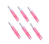 Toyvian 6Pcs LED Lighted Arrow Tails for Arrow Shaft Luminous Bow Accessories for Archery Hunting Easy Assembly Manual Off No Battery Leakage Red