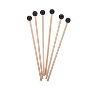 Toyvian 6pcs Marimba Mallets Sturdy for Percussion Instruments Comfortable Wooden Sticks for Xylophone and Drumming