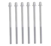 Toyvian 6pcs Metal Drum Tension Rods Washers Drum Screws Tension Screws for Accessory Silver