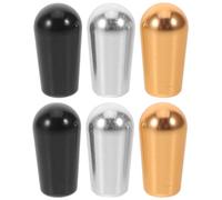Toyvian 6pcs Metal Electric Guitar Pickup Switch Cap Knob Caps Selector Replacements for Guitar Toggle Switches Accessories