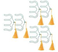 Toyvian 6pcs Metal Music Clips Tassel Pendants for Sheet Music Score Holder for Piano Guitar and More Easy to Use Page Fixing Clamp for Musicians and