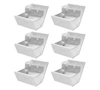 Toyvian 6pcs Metal Rabbit Cage Feeders with Sturdy Iron Structure and Unique Shape, Outdoor and Professional Breeding Small Animal Food Dispensers to Cage Cleanliness and Feeding