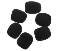 Toyvian 6pcs Mic Cover Foam Mini Lav Microphone Windscreen Headset Windscreen Windproof Microphone Sock for Podcasts Live Performances