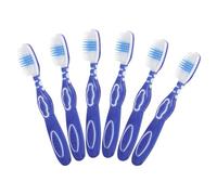 Toyvian 6pcs Mini Prison Toothbrush Set with Short Handle, Soft Nylon Bristles for Effective Cleaning, Portable Design for Inmate Oral Care and Easy Transport