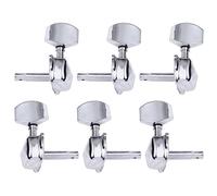 Toyvian 6pcs Mini Square Head Semi-closed Vintage Style Guitar Machine Heads Tuning Pegs for Folk Guitar