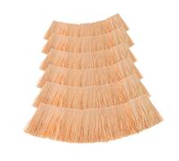 Toyvian 6pcs Miniature Artificial Thatch Roof Realistic Faux Straw Grass for DIY Dollhouse Crafting Micro Landscape Decoration Versatile Thatched Roof and Hay Bale Material for Seasonal