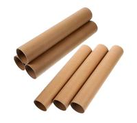 Toyvian 6pcs Natural Cardboard Tubes for Crafts and DIY Projects, 30cm x 5cm Paper Tubes for Art Creations, School Crafts, Scrapbooking, and Poster Storage in Brown
