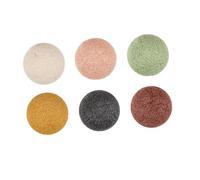 Toyvian 6pcs Natural Facial Sponge Set, Semicircular Face Cleansing Puff with Eco-Friendly Biodegradable Material, Dry State for Gentle Exfoliation and Deep Facial Cleaning