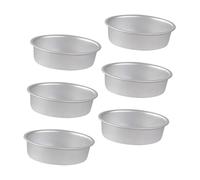 Toyvian 6pcs Oval Aluminum Alloy Cake Baking Molds Non-Stick Anodized Pans for Cheesecake Smooth Edges Easy Demoulding Bakeware for Oven Use