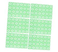 Toyvian 6pcs Pet Cage Mats Set, Plastic Rabbit Foot Pads and Hamster Cushions, Green Random Color, Protective Floor Liners for Small Animals Like Guinea Pigs, Chinchillas, and Rabbits