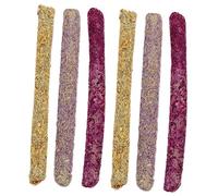Toyvian 6PCS PET Chew Sticks for Rabbits Guinea Pigs Hamsters Natural Clover Grass Chew Toys Health Care Treats for Small Pets